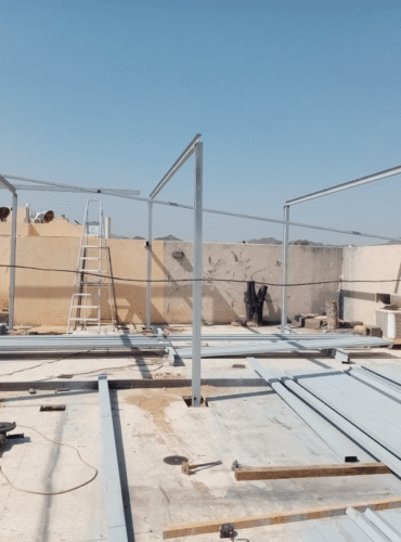 انشاء ملحق سكني بهيكل حديدي