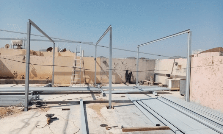 انشاء المباني والهياكل المعدنيه